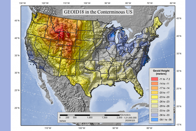 Topographical map of the United States